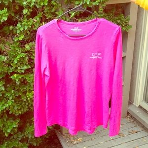 Long sleeve pink tee